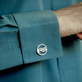 Customized Cufflinks with Initials in Round Shape