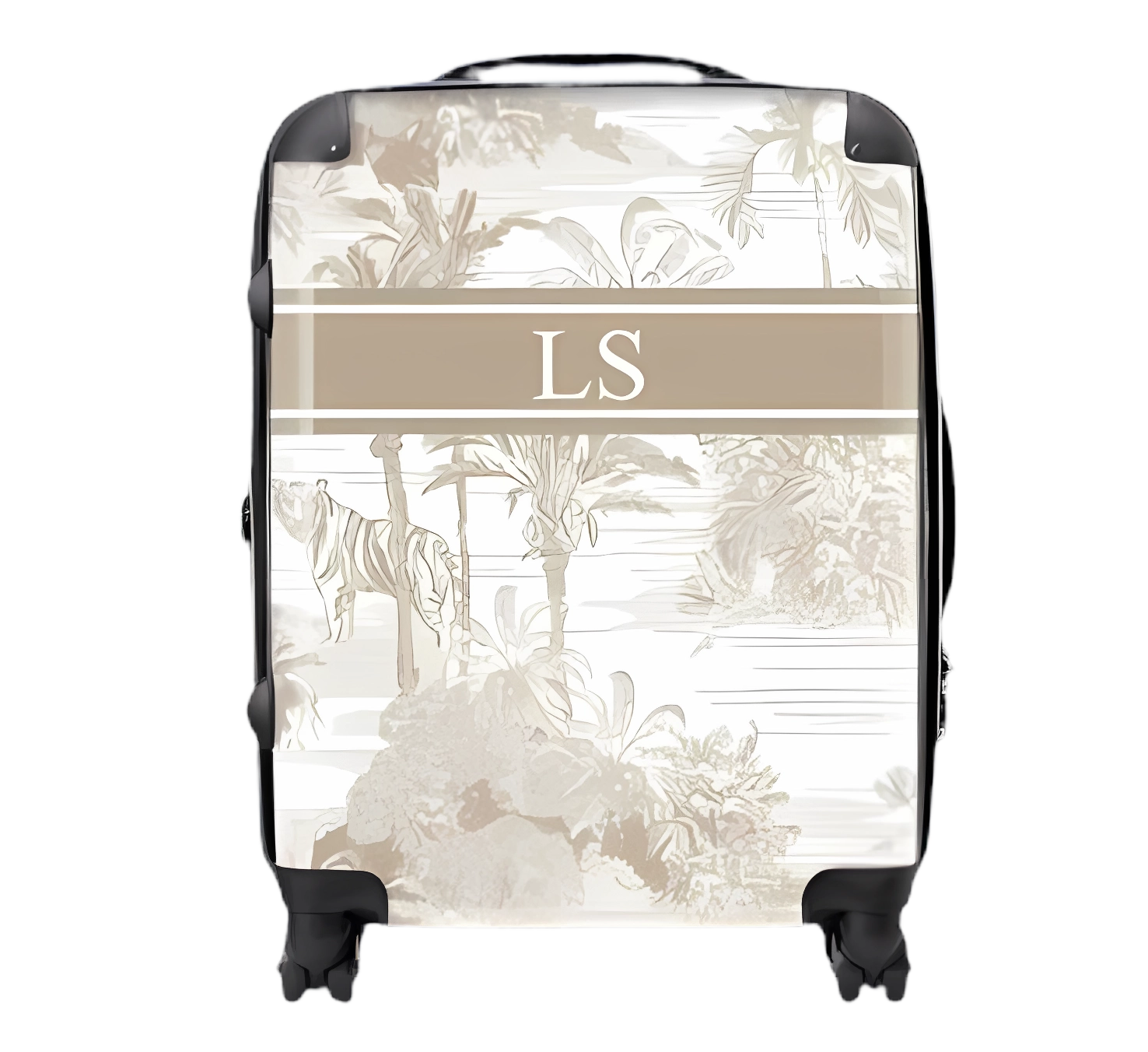 Beige Tropical Luggage