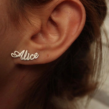 Personalized Name Earrings Stud