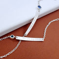 Customised Bar Bracelet with Color Stone