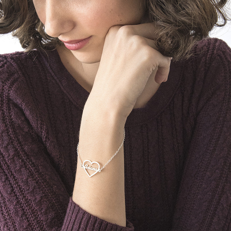Customized Heart Bracelet with Name