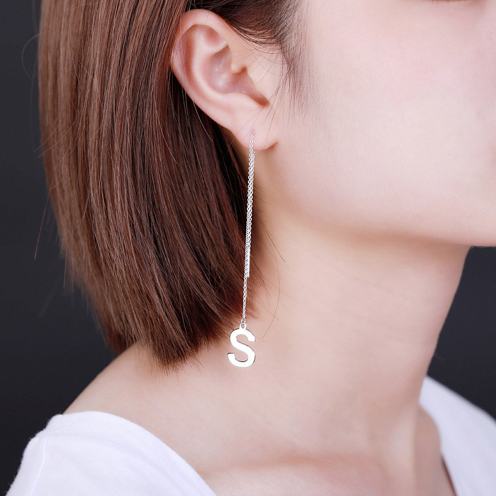 Personalized Tic Tac Earrings with Initial Alphabet