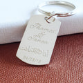 Personalized Tag Key Ring with Engraving