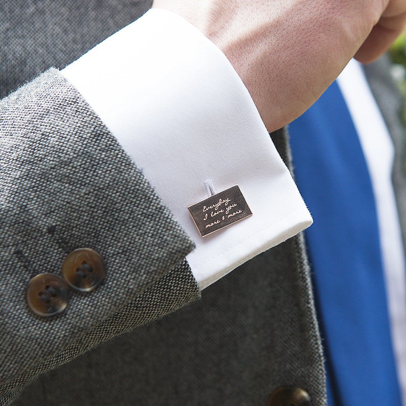 Customized Rectangular Shape Cufflinks