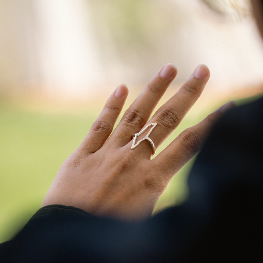 Ring with Palestine Map