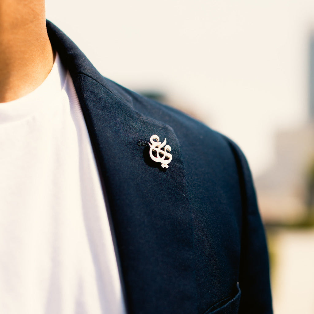 Personalized Suit Pin Silver